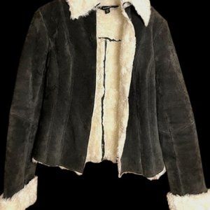 Express Brown Faux Suede Jacket